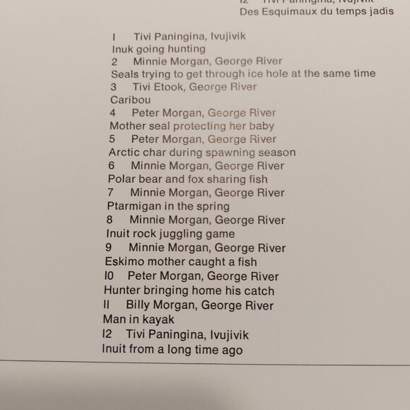 Eskimo Lithograph Calendar 1977 Arctic Quebec Canada Inuit Art vtg 12pics ExCond - Picture 12 of 14